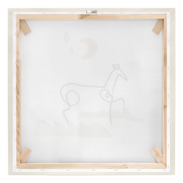 Stampa su tela - Interpretazione di Picasso - Il cavallo - Quadrato 1x1