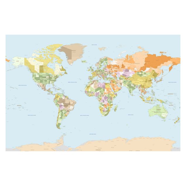 Fotomurale Mappa politica del mondo