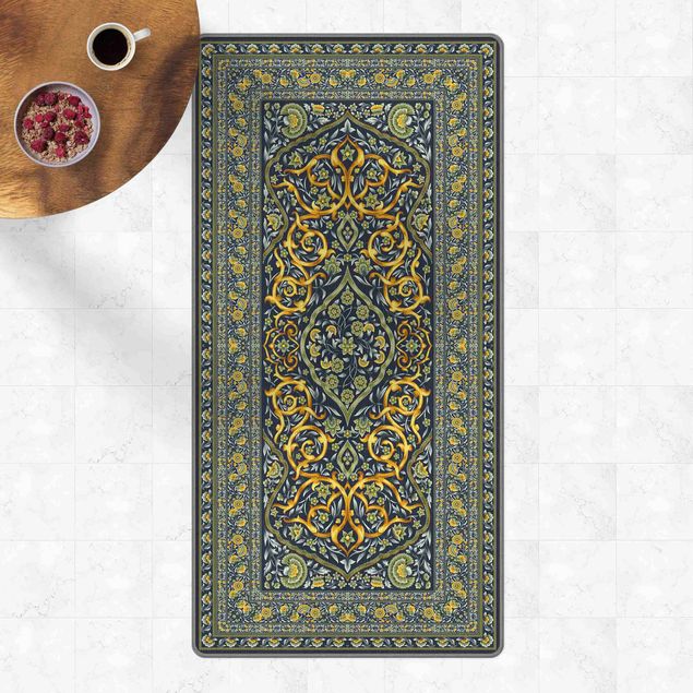 tappeto moderno Splendido tappeto ornamentale verde