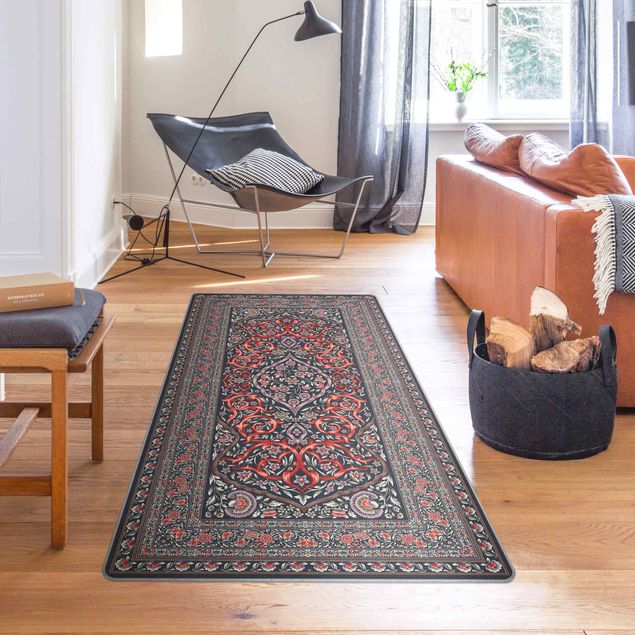 tappeto tipo persiano Splendido tappeto ornamentale viola