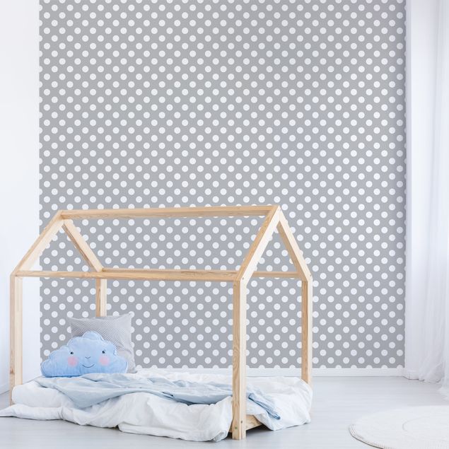 Decorazioni camera neonato Puntini bianchi su grigio