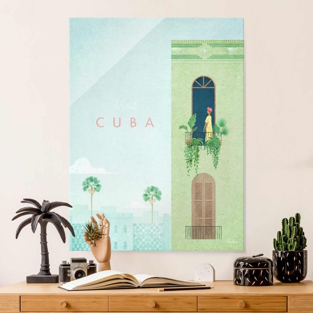 Quadri in vetro architettura e skylines Campagna turistica - Cuba