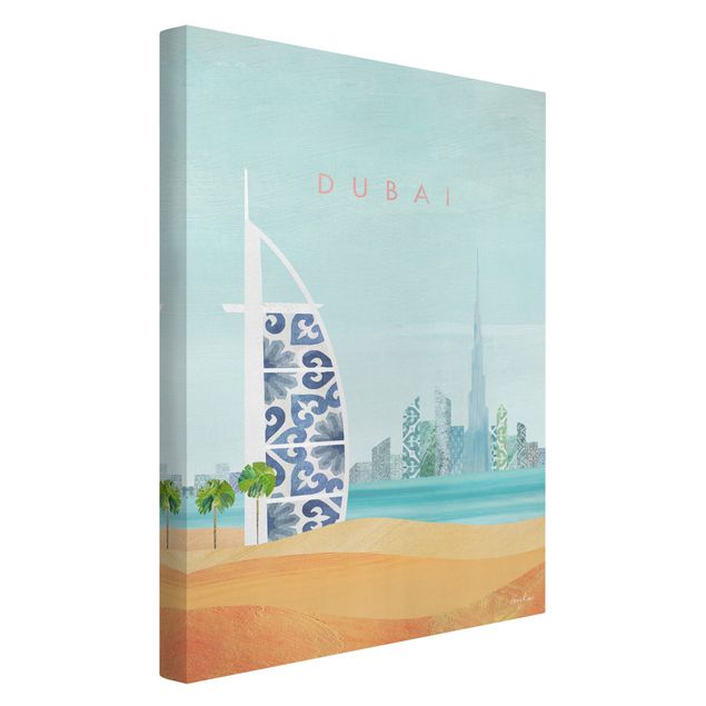 Quadri su tela con spiaggia Poster di viaggio - Dubai