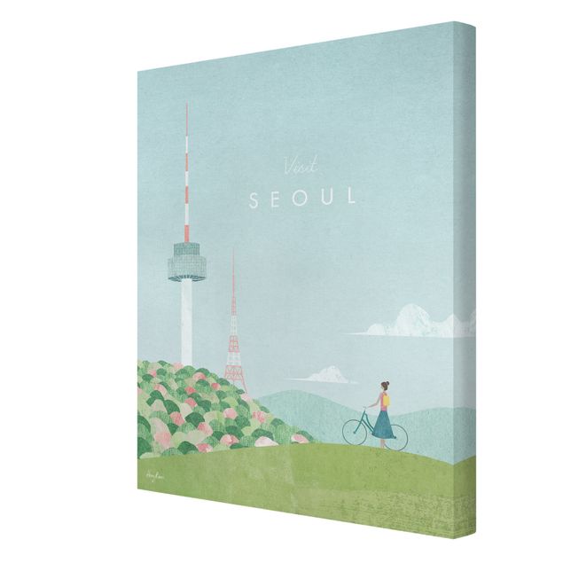 Quadro colorato Campagna turistica - Seoul