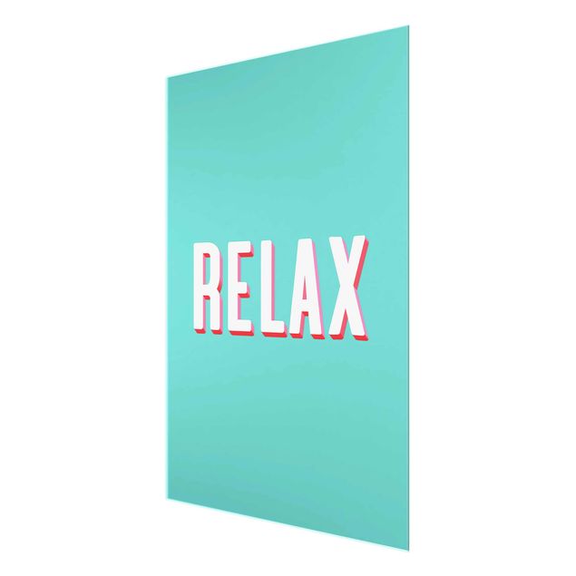 Quadri stampe Relax - Tipografia su sfondo blu