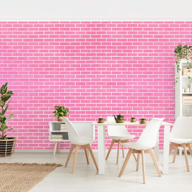 Carta parati adesiva Pink Brick Wall