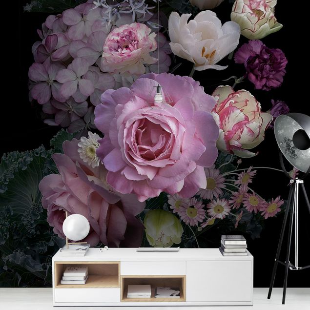 Carte da parati moderne Bouquet di splendide rose