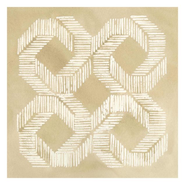 Carta da parati - Geometria moderna color sabbia II