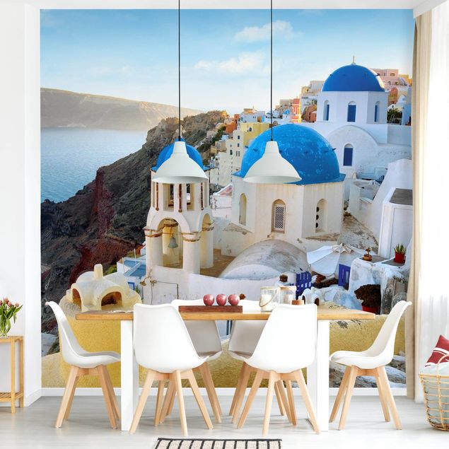 Carte da parati architettura Santorini