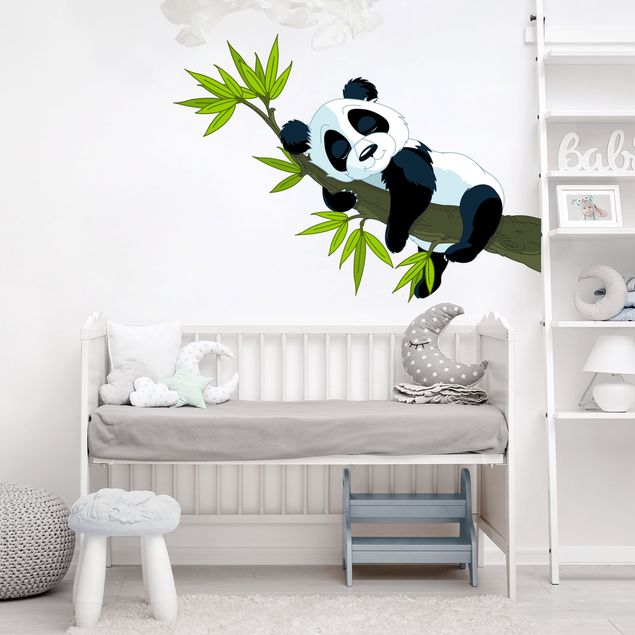 Albero adesivo da parete Panda che dorme