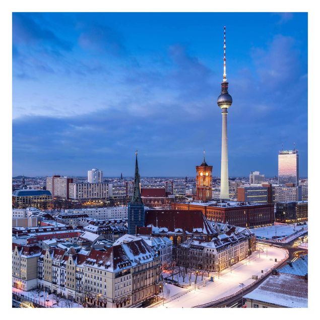 Carta parati blu Neve a Berlino