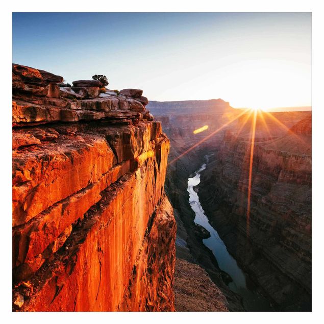 Carta da parati rossa Sole nel Grand Canyon