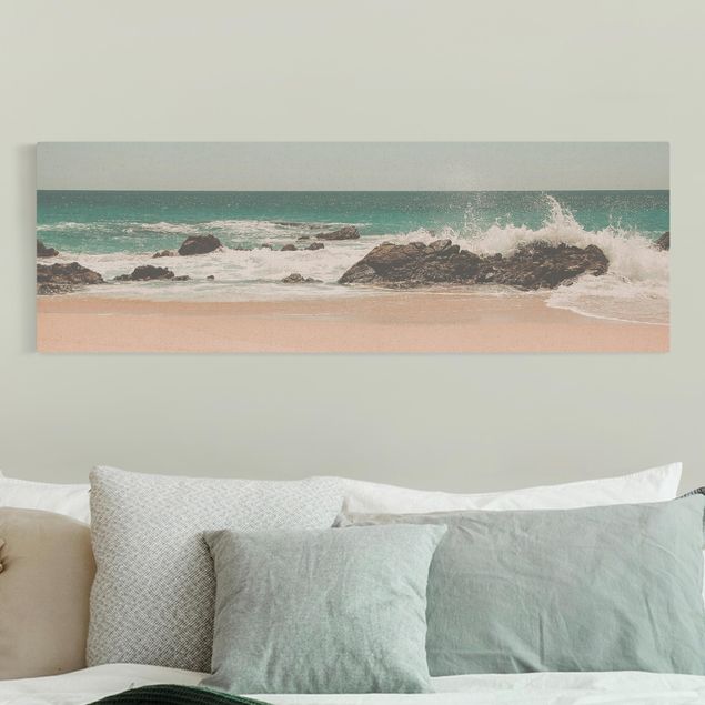 Quadri su tela con spiaggia Spiaggia soleggiata in Messico