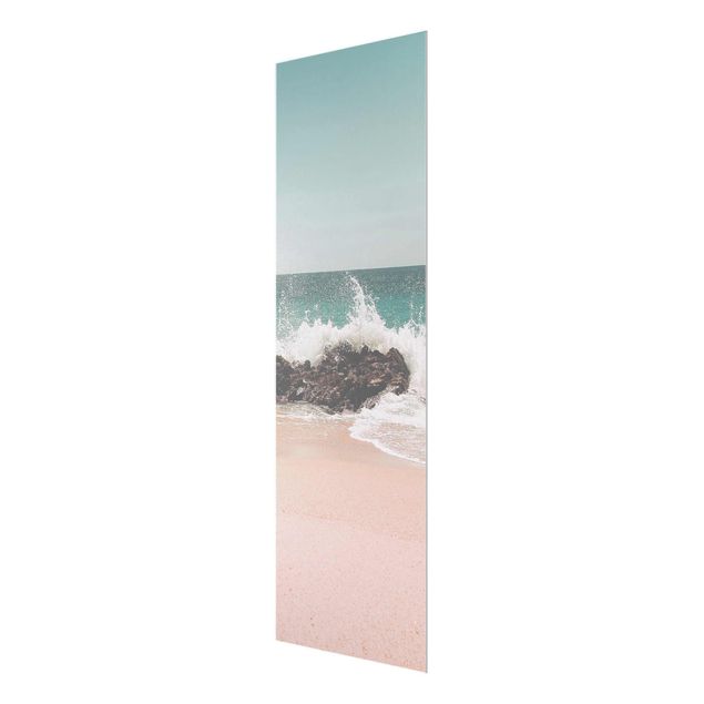Quadri in vetro con paesaggio Spiaggia soleggiata in Messico