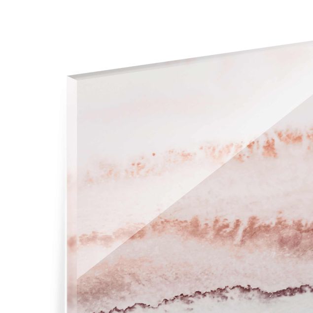 Quadro in vetro - Gioco di colori fragore delle onde nella nebbia