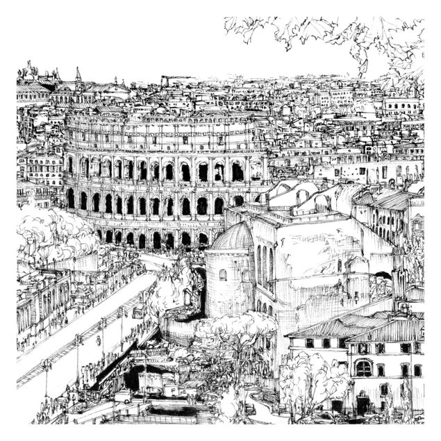 Carta da parati bianca    Studio della città - Roma