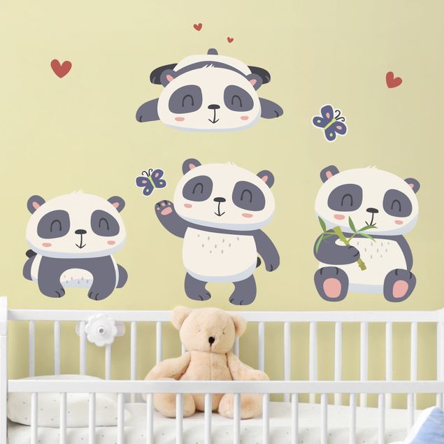 Autocolantes de parede selva Set orso panda dolce