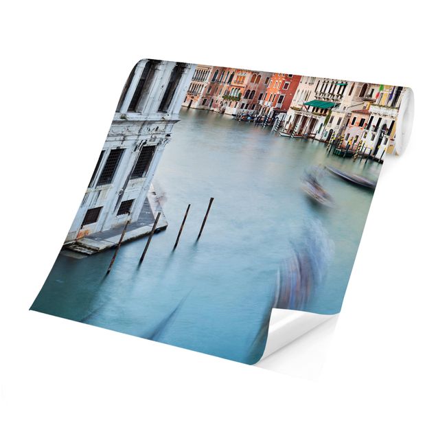 Carta da parati blu Vista sul Canal Grande dal Ponte di Rialto Venezia