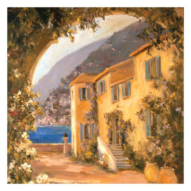 carta da parete Campagna italiana - Arco floreale