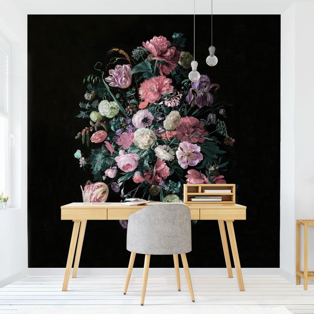 Stile di pittura Jan Davidsz De Heem - Bouquet di fiori scuri