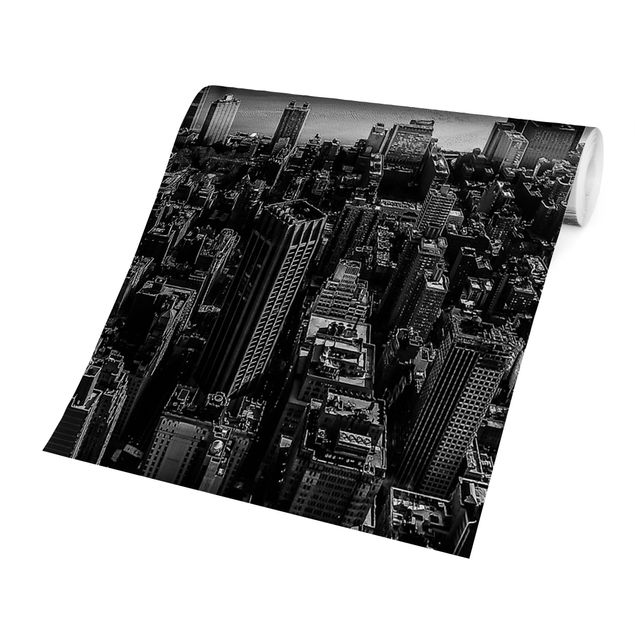 Carta da parati bianco e nero  Piccioni sull'Empire State Building