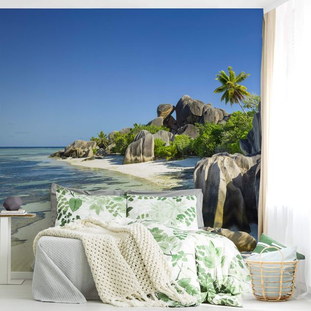 Carta da parati adesiva Spiaggia da sogno Seychelles