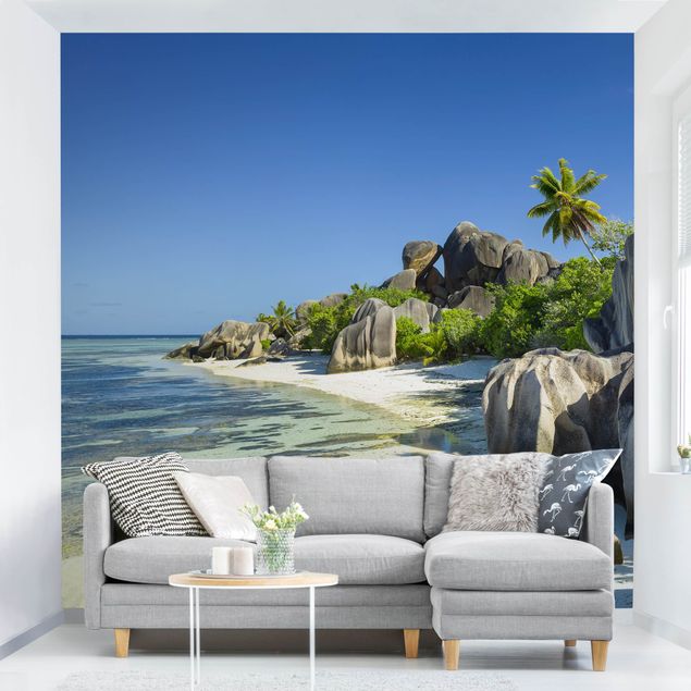 Carte da parati moderne Spiaggia da sogno Seychelles