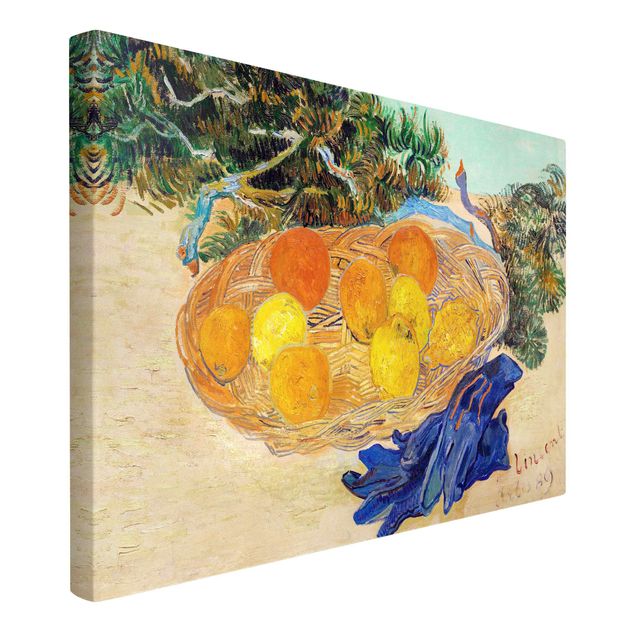 Quadro giallo Van Gogh - Natura morta con arance