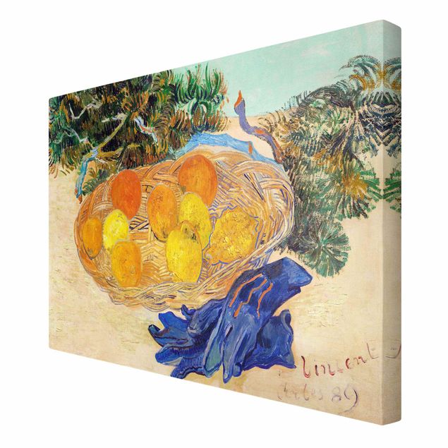 Stampa su tela Van Gogh - Natura morta con arance