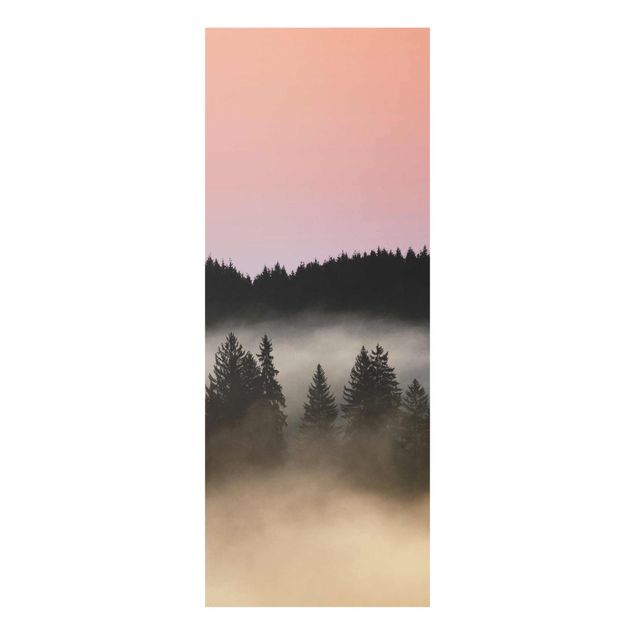 Quadri natura Foresta nebbiosa sognante