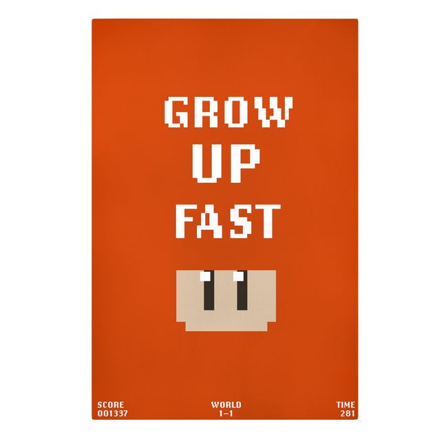 Stampe Videogioco Grow Up Fast in rosso