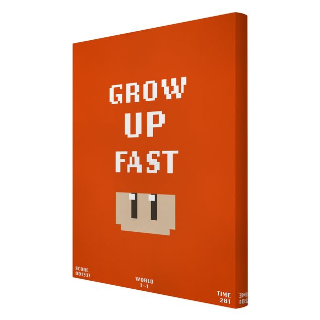 Stampe su tela Videogioco Grow Up Fast in rosso