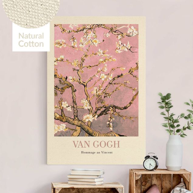 Impressionismo quadri Vincent van Gogh - Mandorlo in fiore in rosa - Edizione da museo