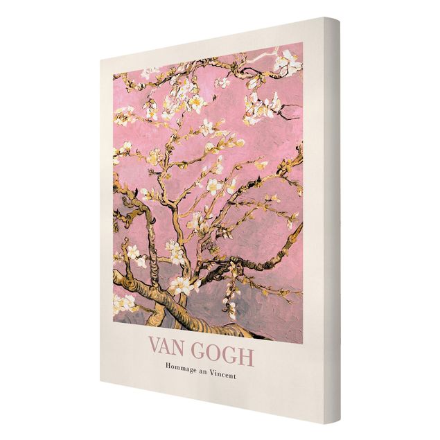 Quadri moderni   Vincent van Gogh - Ramo di mandorlo in fiore rosa - Edizione museo
