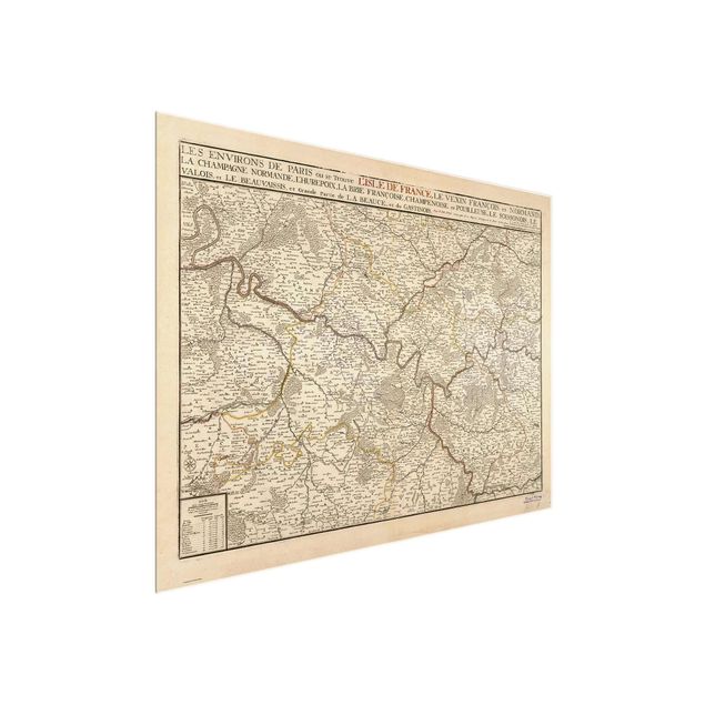 Quadri Andrea Haase Mappa vintage Francia