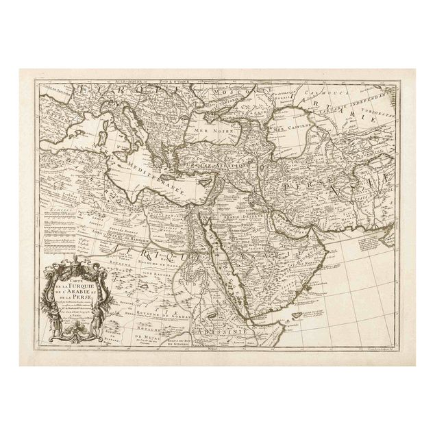 Quadri Mappa vintage del Medio Oriente