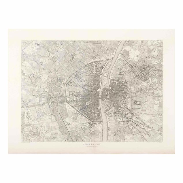 Quadri mappamondo Mappa vintage Paris