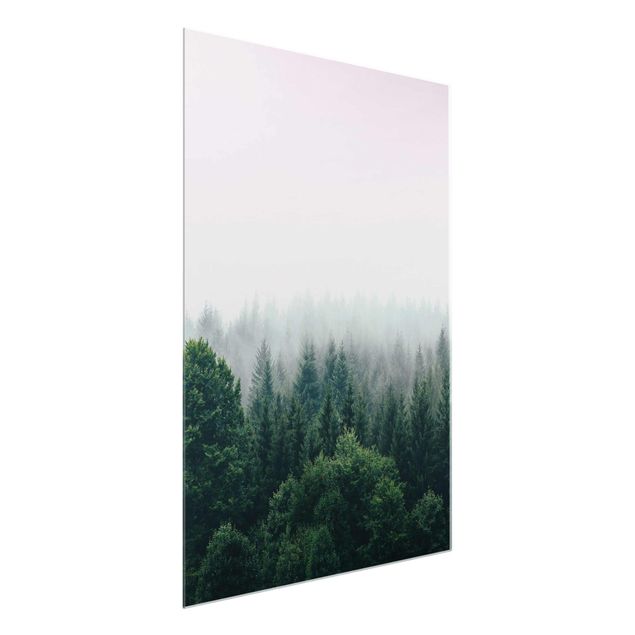 Quadri moderni   Foresta nebbiosa crepuscolo