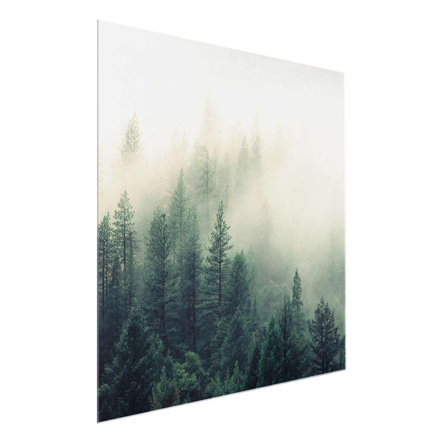 Quadri moderni   Risveglio della foresta nebbiosa