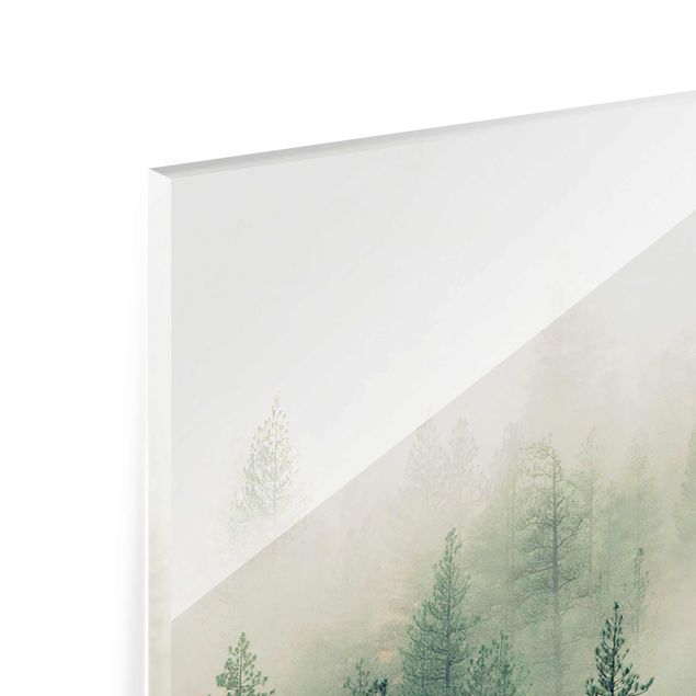 Stampe Risveglio della foresta nebbiosa