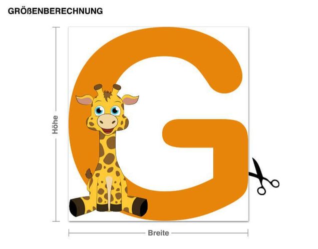 Decorazioni camera neonato ABC per bambini - Giraffa