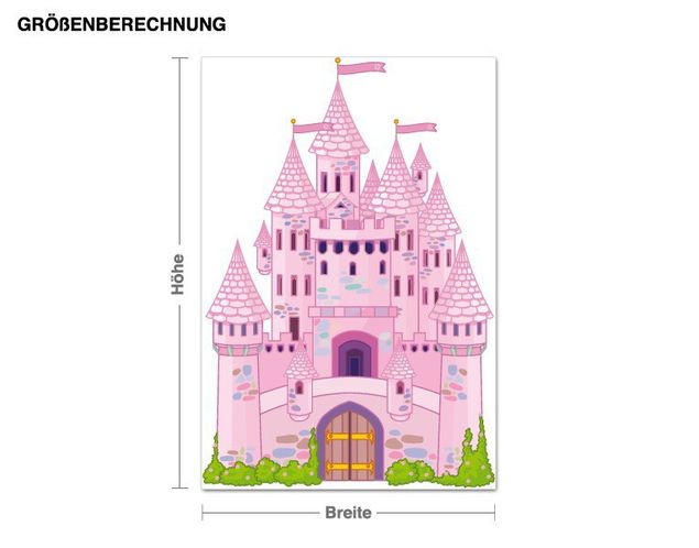 Decorazioni cameretta Castello rosa delle fiabe