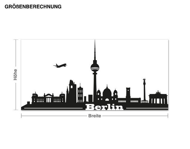 Autocolantes de parede Alemanha Skyline di Berlino