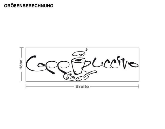 Scritte adesive muri Cappuccino Lettering