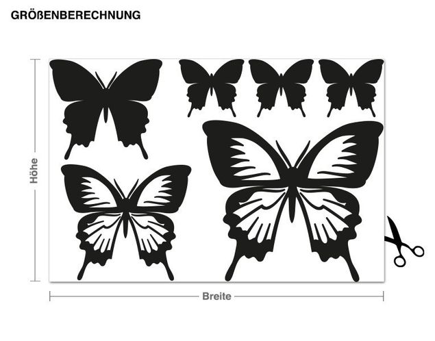 Adesivi murali animali Set complementare Farfalle
