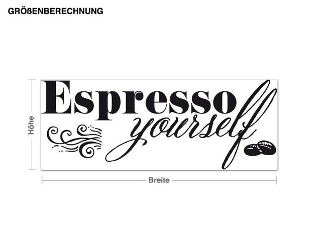 Scritte adesive muri Espresso yourself