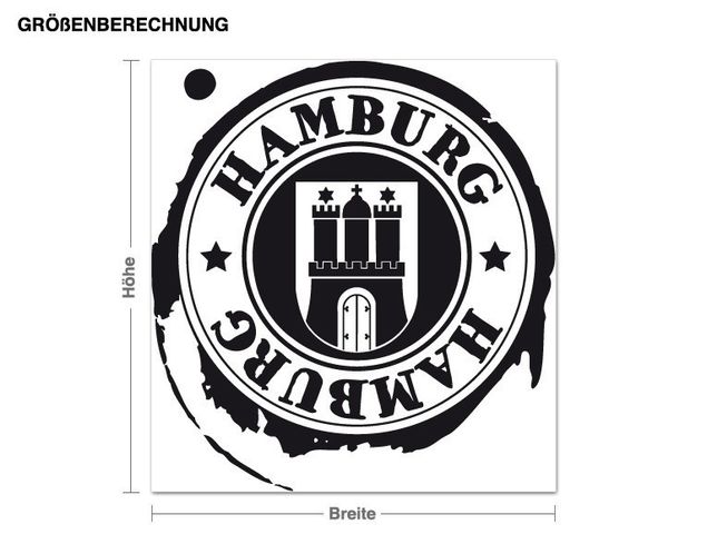 Adesivi murali città Logo Design Amburgo