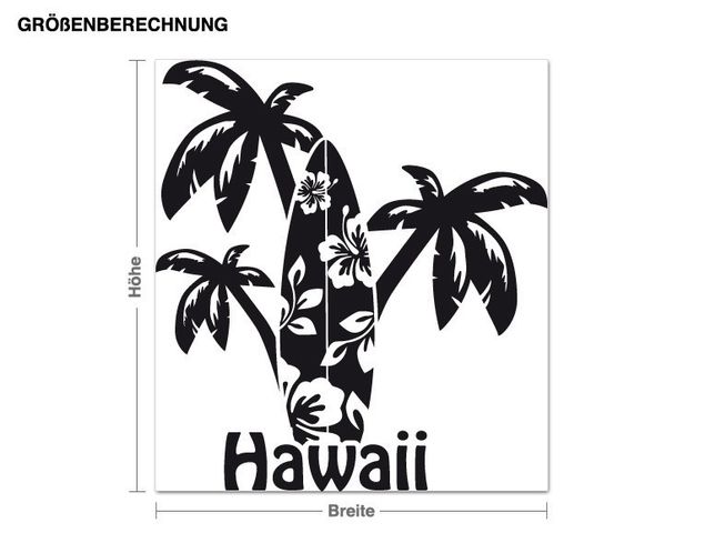 Autocolantes de parede palmeiras Palme Hawaii