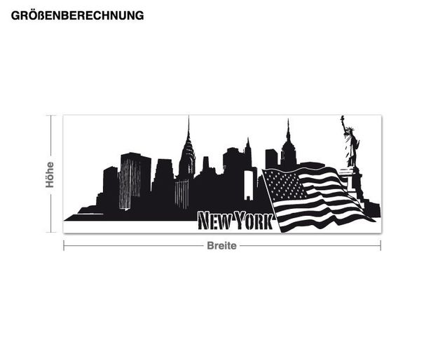 Adesivi murali New York Skyline di New York