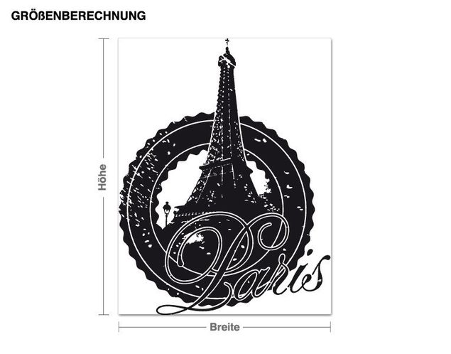 Adesivi murali Parigi Logo Torre Eiffel Parigi